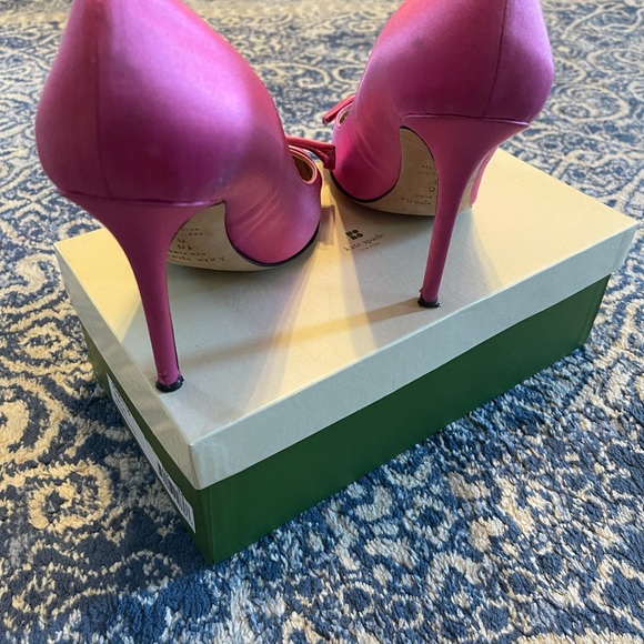 Sold - Kate Spade Pink Satin Bow Pump Sz 10 - Picture 8 of 9